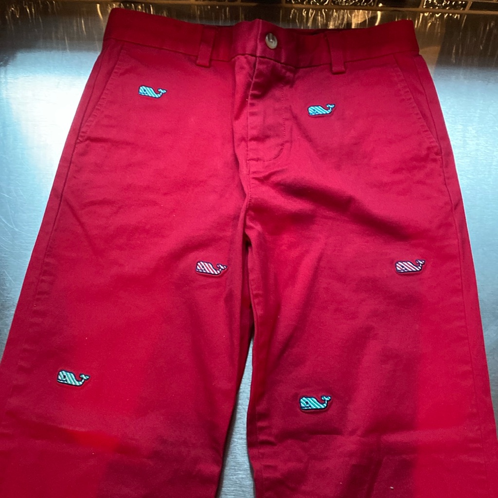Rare Red Vineyard Vines Boys Khaki Pants